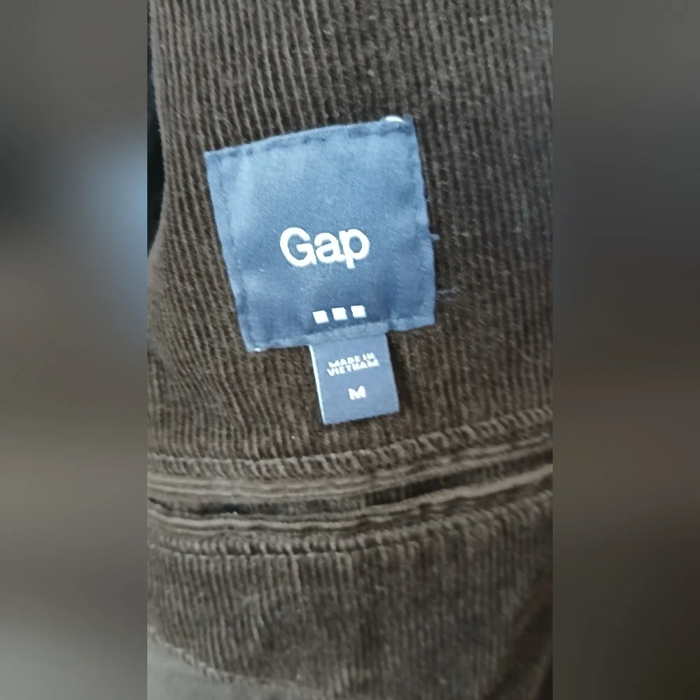 Gap Corduroy Blazer Men Medium Double Vented Preppy Dark Academia Forest - Picture 6 of 13